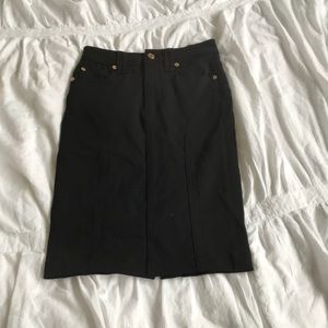 7 for all mankind black pencil skirt